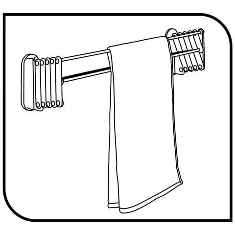 Stendibiancheria A Parete Estensibile A Soffietto Skatto - Foto 3