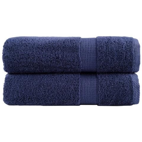 Asciugamani da Bagno SOLUND 2 pz Blu Navy 100x150cm 600gsm - Foto 1