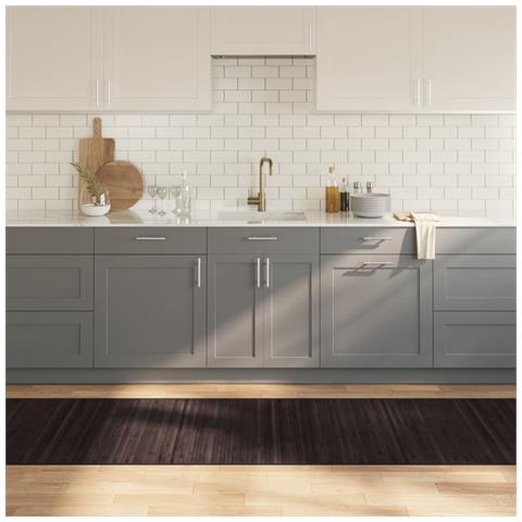 Tappeto Rettangolare Marrone Scuro 80x300 Cm In Bambù - Foto 1
