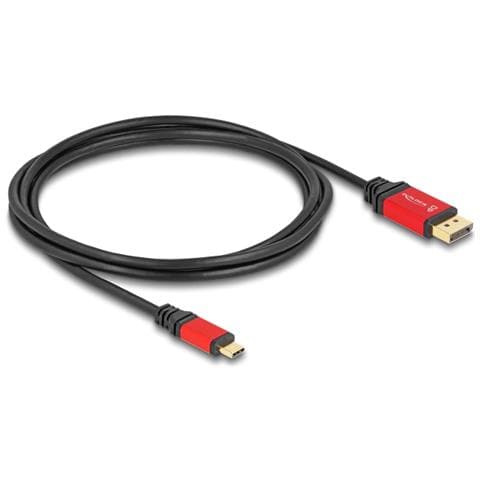 Cavo USB Type-C per DisplayPort (DP Alt Mode) 8K 30 Hz con funzione HDR 2 m rosso - Foto 2