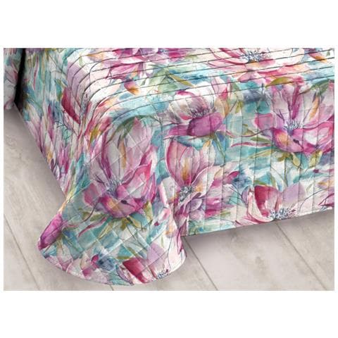 Quilt Trapuntino Piumino Estivo Digitale 100gr Mq Microfibra Fiore D3 - Foto 2