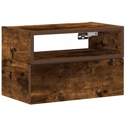 Comodino A Muro Rovere Fumo 45x26x28,5 Cm - Foto 2