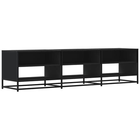 Mobile Porta Tv Nero 180x40x46 Cm In Legno Multistrato - Foto 2