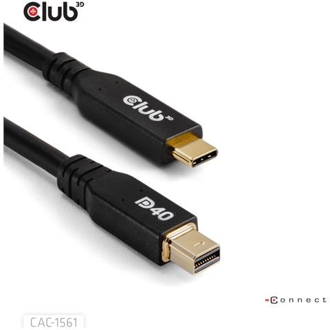 CAC-1561 cavo DisplayPort 2 m Mini DisplayPort USB tipo-C Nero - Foto 1
