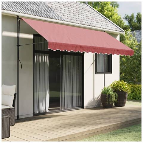 Tessuto Di Ricambio Per Mantovana Tenda Strisce Bordeaux 3,5 M - Foto 1