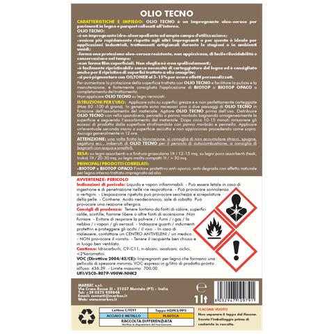 Olio Tecno 1lt - Impregnante Per Legno - Foto 2