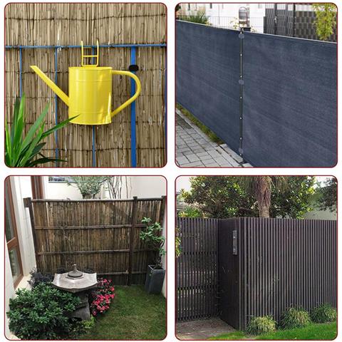 Clip Di Fissaggio Per Schermo Privacy Per Recinzione Da Giardino 50 Pezzi Nero - Foto 6