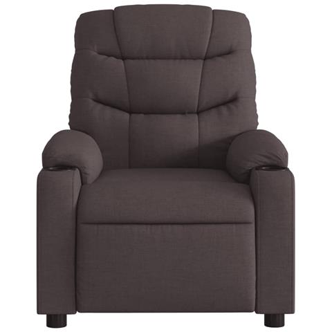 Poltrona Massaggio Reclinabile Elettrica Marrone Scuro Tessuto - Foto 9