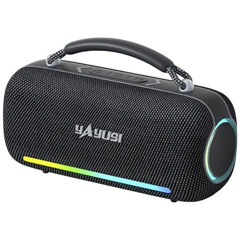 Altoparlante Bluetooth Portatile Per Esterni: Audio Stereo A 360° Con Bassi Potenti E Batteria A Lunga Durata Black - Foto 1