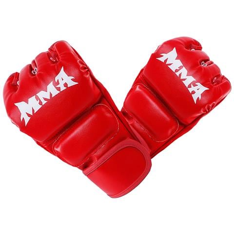 Guanti Da Boxe A Mezze Dita - Allenamento Mma, Sparring E Sacco Da Boxe Red - Foto 5