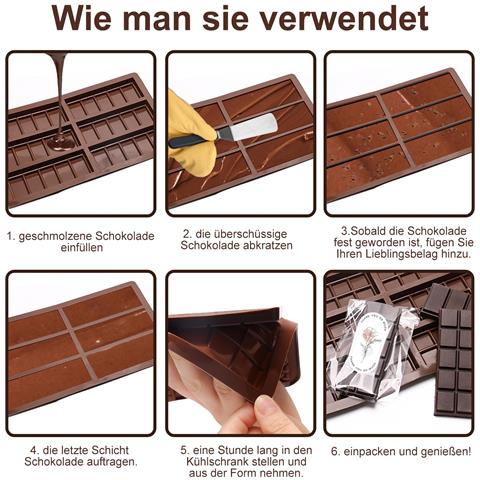 Stampo In Silicone Per Cioccolato Di Dubai Set Con Adesivi Marrone - Foto 5