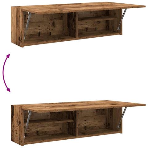 Mobile da Bagno Legno Antico 100x25x30 cm in Truciolato - Foto 9