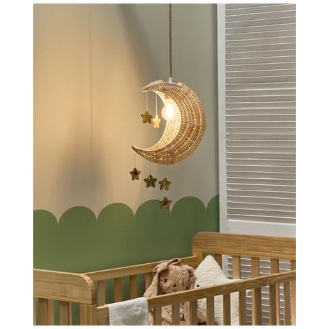 Lampadario Luna Orchon Rattan Naturale - Foto 1
