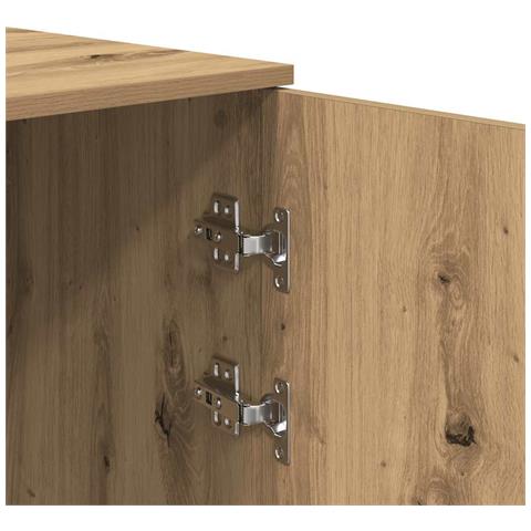 Mobile Portaoggetti Rovere Artigianale 40x45x103,5cm Truciolato - Foto 9