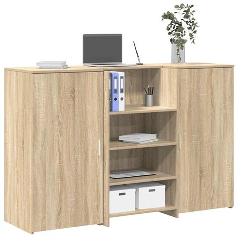 Banco Reception Rovere Sonoma 155x50x103,5 cm Legno Multistrato - Foto 2