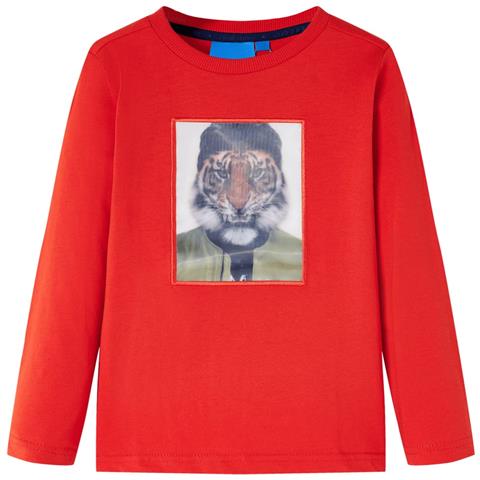 Maglietta per Bambini a Maniche Lunghe Rossa 128 - Foto 1