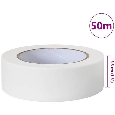 Nastri Adesivi per Pittori 50 pcs Bianco 38mm x 50m Carta - Foto 8
