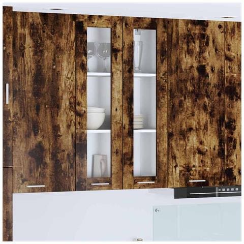 Armadio pensile con porta Riga Rovere fumé 60 x 31 x 100 cm - Foto 2