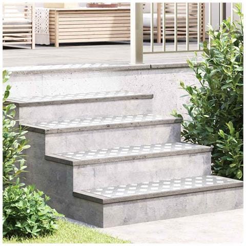 Dischi Quadrati 4 pcs Argento 90 x 30 cm Alluminio - Foto 2