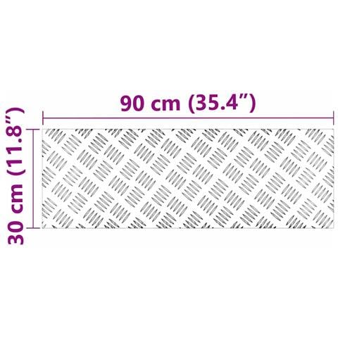 Dischi Quadrati 4 pcs Argento 90 x 30 cm Alluminio - Foto 8
