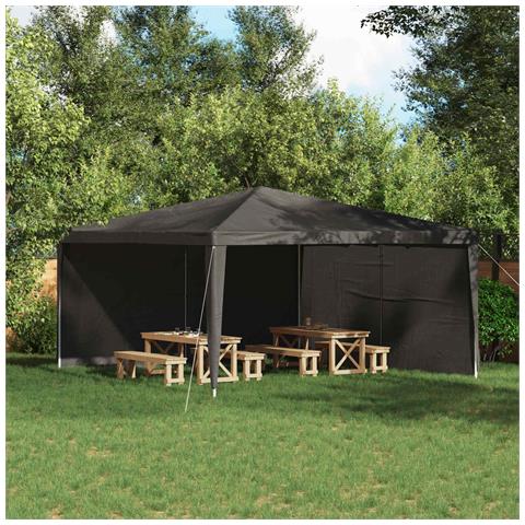 Parete per tenda da festa 2 pcs Antracite 400 x 195 cm - Foto 2