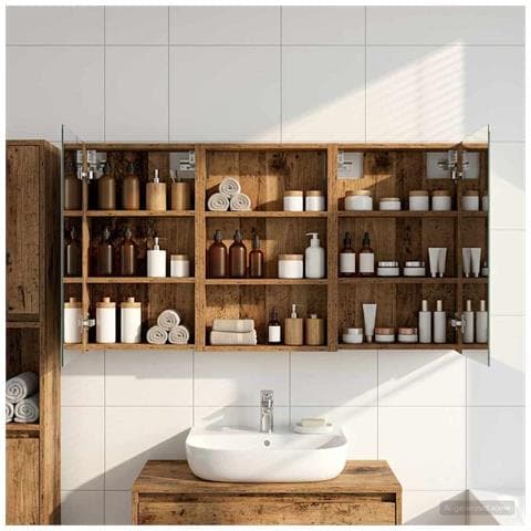 Set di Armadi da Bagno con porta 3 pcs 120 x 10,5 x 60,5 cm - Foto 2