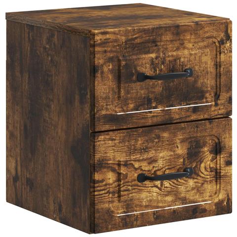 Mobiletto da notte a muro Rovere Fumo 34,5 x 33 x 40 cm - Foto 1