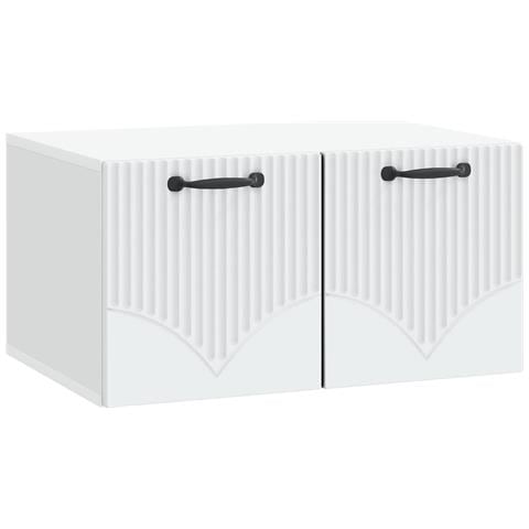 Mobile Porta TV da Muro Bianco 59,5 x 41 x 30 cm - Foto 1