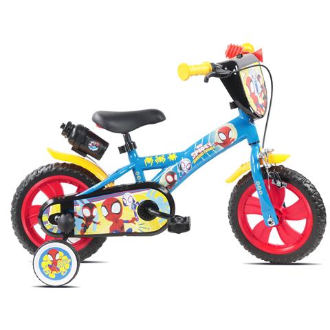 Spidey 12'', Bicicletta Per Bambini, Bici Bambino, Adatta A Bambini Tra I 3 E I 5 Anni, Per Altezza Tra 85 E 105 Cm, Con Borraccia E Scudo Frontale - Foto 1