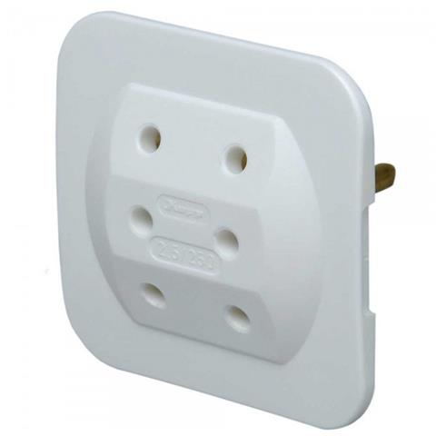 presa elettrica multipla per uso civile schu. ko 3x prese euro 2poli 3,5a (senza massa), ultrapiatta salvaspazio, bianca - Foto 1