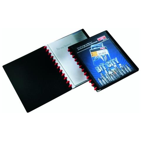 Duralook Easy Plus Portalistino Anelli 20 Buste Rimovibili Copertina Nero - Foto 1