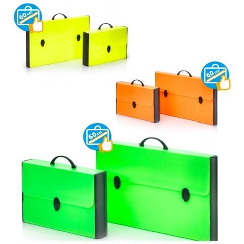 Valigetta Hardox Fluo In Pp 28x43x8,5 Colori Assortiti Pf14254 / rfluo - Foto 1