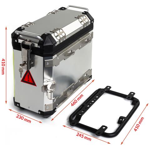 Valigia Laterale Sinistra Moto Alluminio 30l Argento - Foto 2