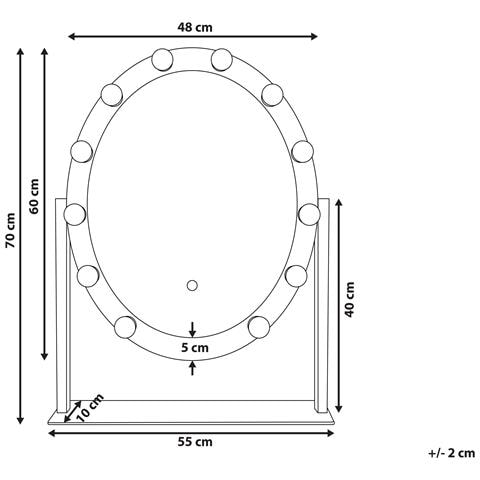 Specchio A Led Bianco 50 X 60 Cm Rostrenen - Foto 12