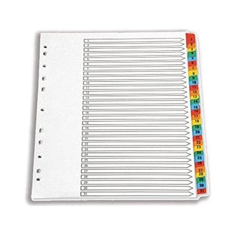 Indice Kf01522 A4 Multi-perforata 1-31 Rinforzato Multi-color Numerato Tabs Kf01522 - Foto 2