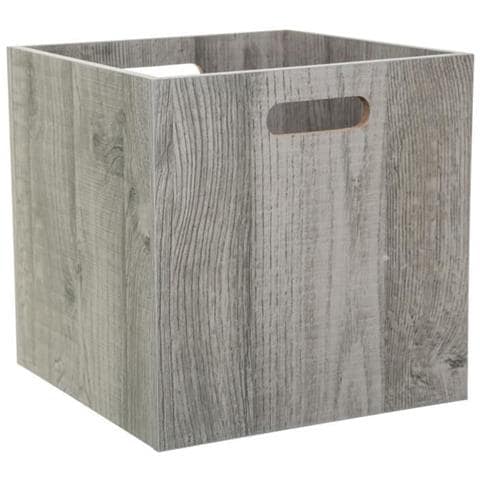 Scatola Portaoggetti 31x31 Cm - Legno Grigio - Foto 1