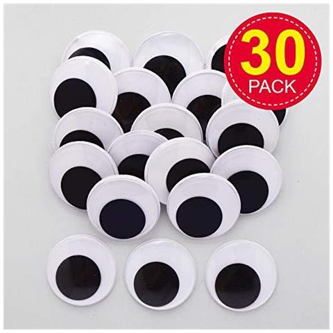 Ax366 Giant Googly Eyes - Confezione Da 30 Autoadesivo Black White Stick Il Mondo Di Bambini Di Utilizzare In Decorazione Crafts - Foto 3