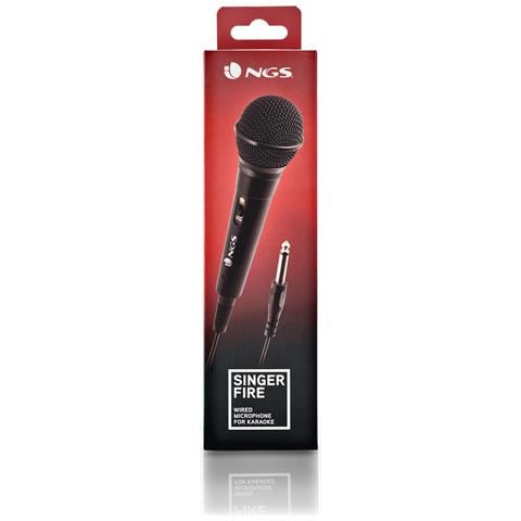Singer Fire Karaoke microphone Cablato Nero - Foto 5