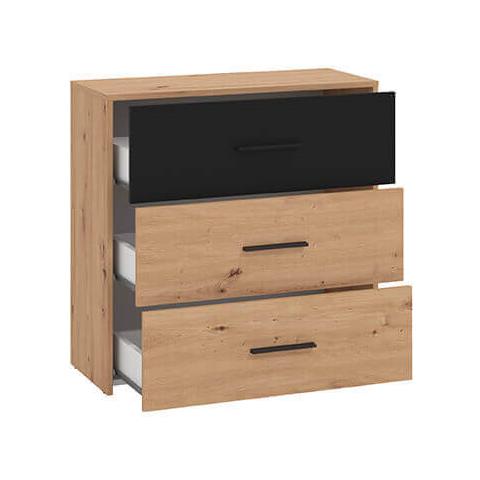 Caddie - Comò Tre Cassetti Moderno Minimal In Legno - Foto 3