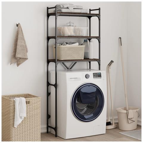 Scaffale Per Lavatrice Rovere Marrone 67x25x163 Cm Multistrato - Foto 1