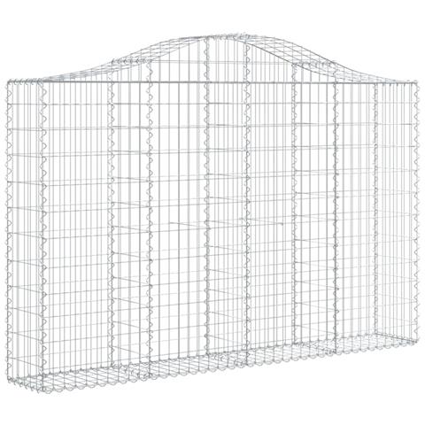 Cesto Gabbione Ad Arco 200x30x120/140 Cm Ferro Zincato - Foto 1