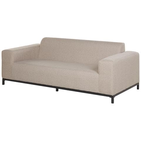 Set Lounge 5 Posti Tessuto Beige E Nero Rovigo - Foto 6