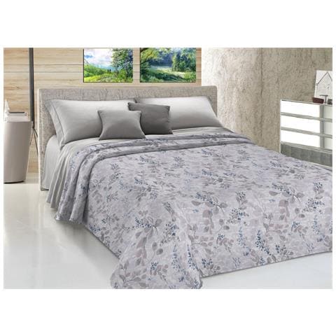 Copriletto Piquet Primavera Estate 100% Cotone Sofia Disegno Vittoria Singolo Petrolio - Foto 1