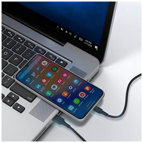 Cavo 20w Ricarica E Sincronizzazione Da Usb A Usb-c, Nero - Foto 2