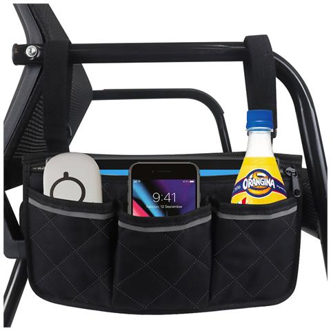 Borsa Portaoggetti Laterale Per Sedia A Rotelle Black - Foto 2