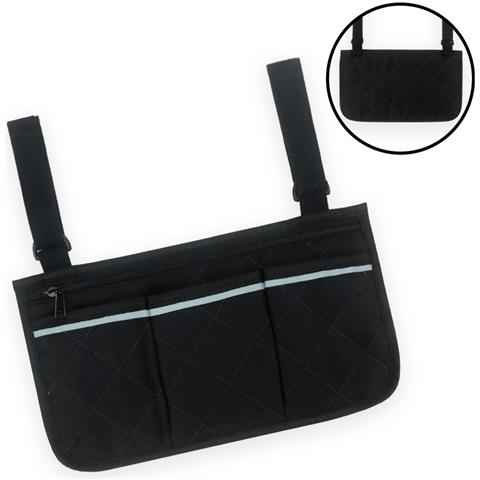 Borsa Portaoggetti Laterale Per Sedia A Rotelle Black - Foto 1