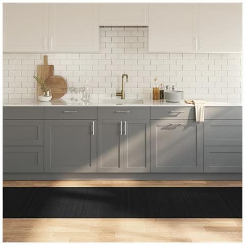 Tappeto Rettangolare Nero 80x400 Cm In Bambù - Foto 1