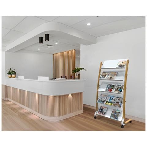 Espositore Mobile Su Ruote Modello Grande In Legno - Foto 3