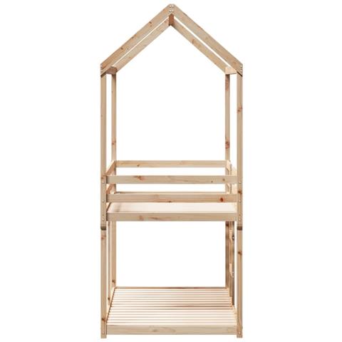 Letto a Castello senza Materasso 90x190 cm Legno di Pino - Foto 2