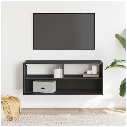 Mobile Porta Tv Nero 100x31x39,5 Cm In Truciolato E Metallo - Foto 3